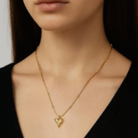 MEENAZ pendant necklace chain anti tarnish stainless steel gold stylish Neck Chain