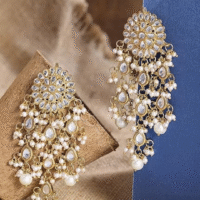 Karatcart Womens Gold Plated Kundan Tassel Earrings